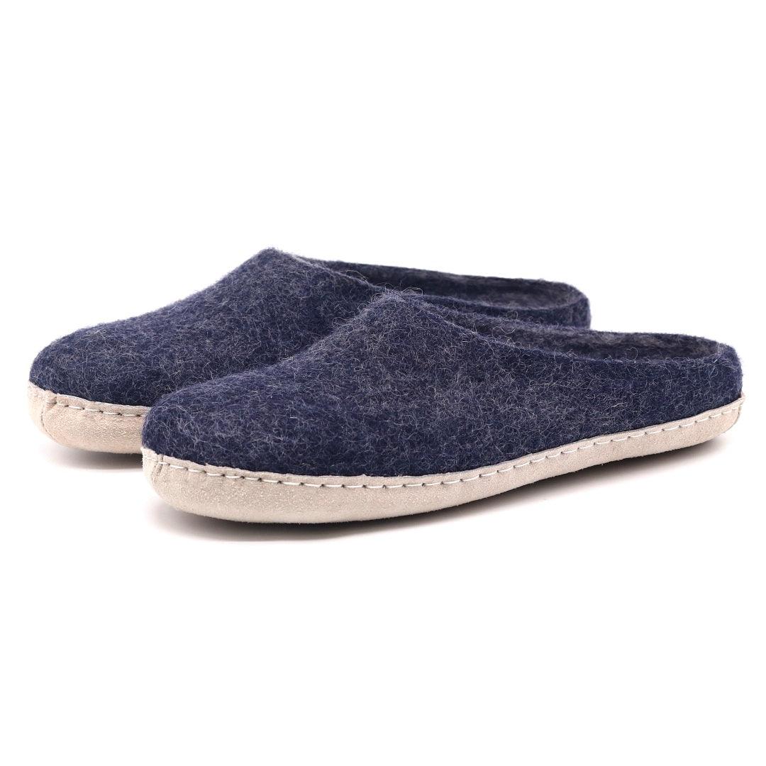 Felted wool authentic store men's slippers